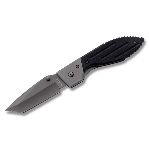 Ka-Bar Warthog Folding Knife 3in Gray Plain Tanto Blade