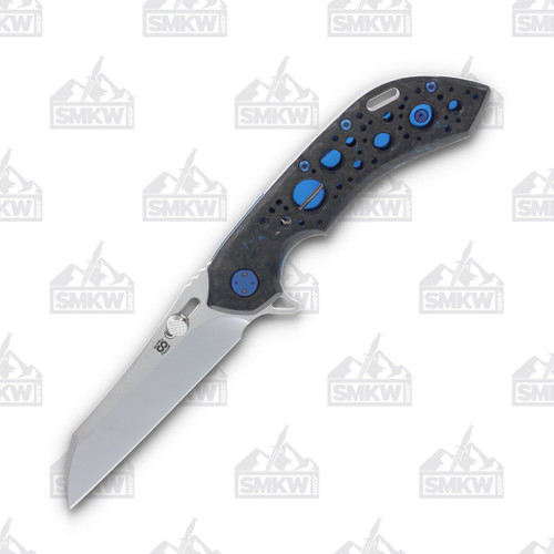 Olamic Wayfarer 247 Folding Knife T-053W Wharning Dark Matter (Blue Acid Rain)