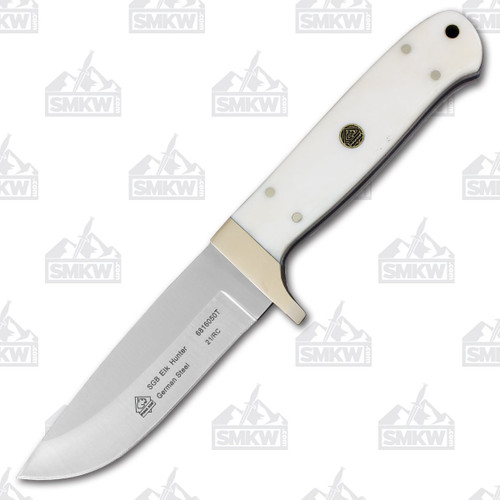 Puma SGB Elk Hunter Smooth White Bone Fixed Blade