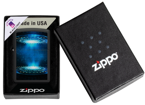 Zippo UFO Black-Light Matte Black Lighter
