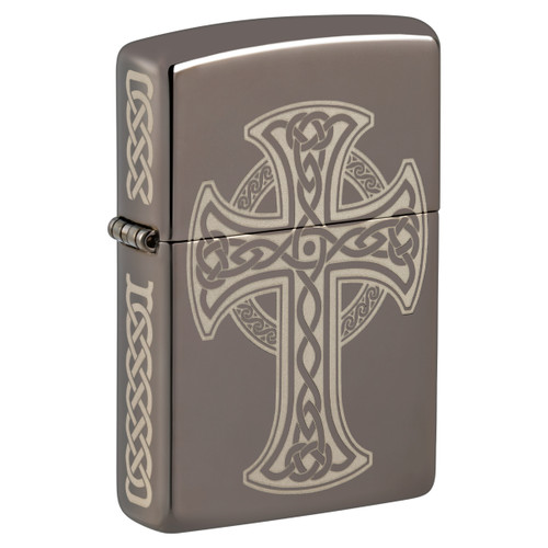Zippo Celtic Cross Black Ice Lighter ZP48614