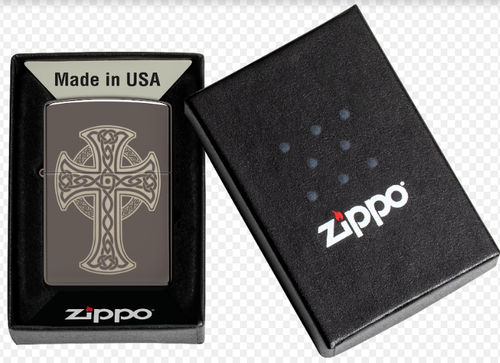 Zippo Celtic Cross Black Ice Lighter