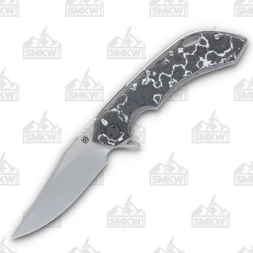 Olamic Wayfarer 247 Folding Knife T-064B Bowie White Storm (Dark Blast)