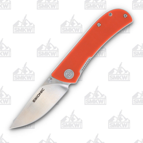 EIKONIC Fairwind Folding Knife Plain Edge D2 Satin Safety Orange G-10