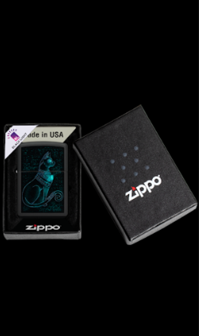 Zippo Spiritual Cat Blacklight Lighter
