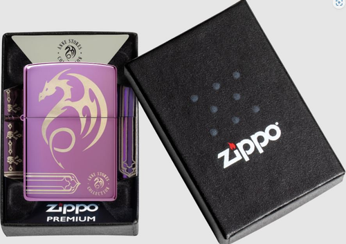 Zippo Anne Stokes High Polish Purple Lighter