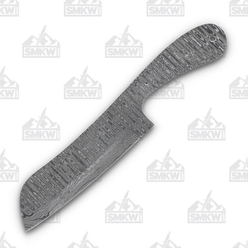 6.75in Damascus Steel Santoku Blade Blank