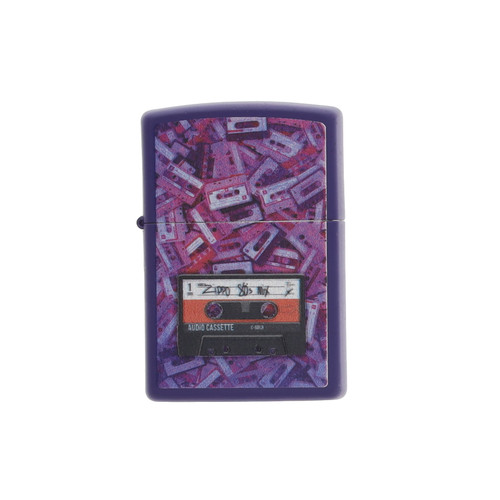 Zippo 80's Cassette Tape Purple Matte Lighter ZP48521