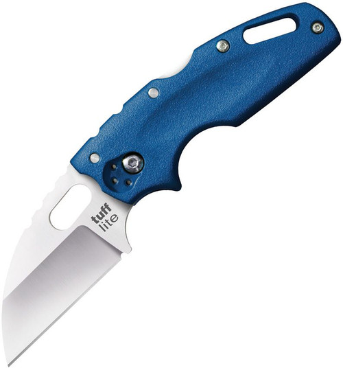 Cold Steel Tuff Lite Blue Folding Knife 2.5in Satin Wharncliffe Blade