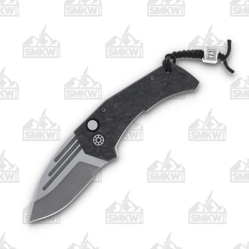 Mikkel Willumsen Custom Automatic Knife Carbon Fiber Bronze SMKW Exclusive