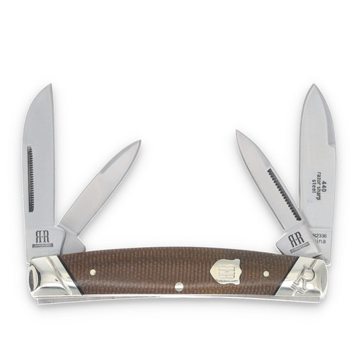 Rough Ryder Tater Skin Brown Burlap Congress Folding Knife RR2336