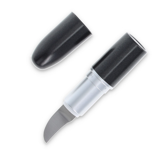 Novelty Knife Co. Lipstick Knife Black Case 1in Satin Hawkbill Blade