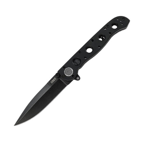 CRKT M16-03DB Folding Knife 3.58in Plain Black Stonewash Spear Point