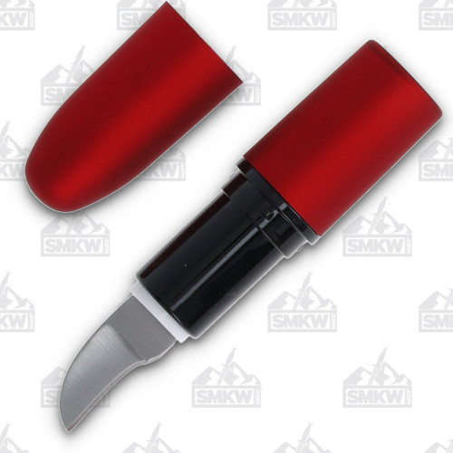Novelty Knife Co. Lipstick Knife Red Case 1in Satin Hawkbill Blade