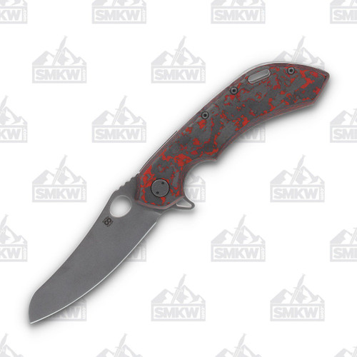 Olamic Wayfarer 247 Folding Knife T-068M Mouflon Lava Flow Fat Carbon (Kinetic Mist)