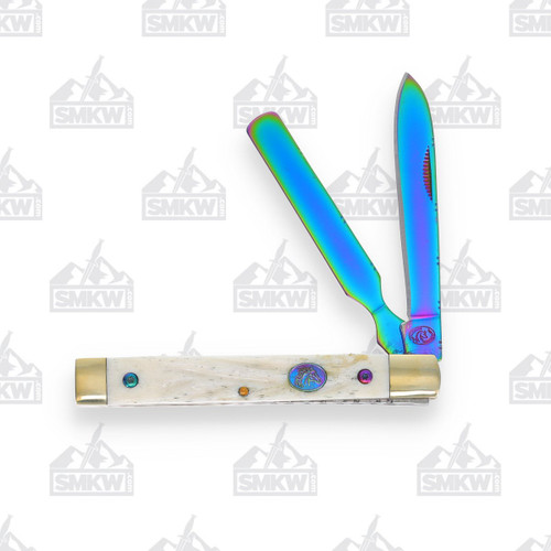 Frost Silverhorse Stoneworks Jigged Bone Rainbow Doctor's Knife