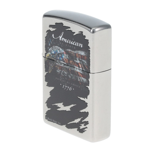 Zippo Buck Wear Eagle Dotted Street Chrome Lighter