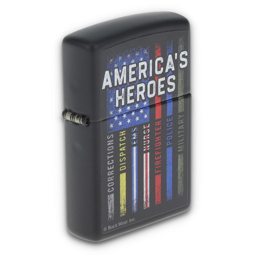 SW American Hero / アメリカン・ヒーロー 北米版限定版 未開封 Zippo Buck Wear American Heroes Black Matte Lighter ZP48634