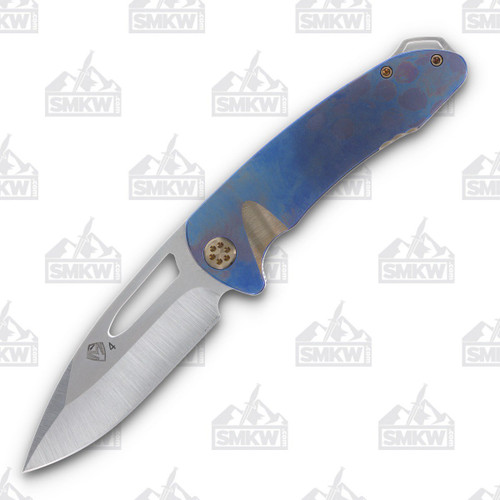 Medford On Belay Folding Knife Tumbled S35VN Blue (Bronze Hardware)