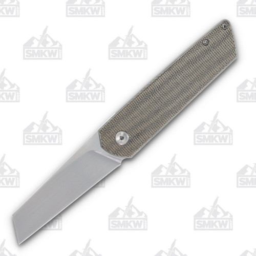 Brian Brown Finch Folding Knife Satin M390 Green Micarta