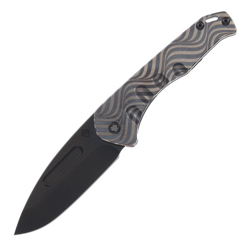 Medford Praetorian Slim Framelock Folding Knife (PVD S35VN  Psychedelic Wave  PVD Hardware)