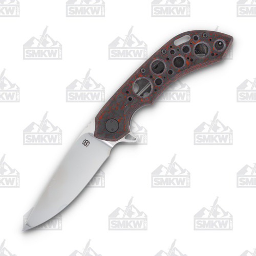 Olamic Wayfarer 247 Folding Knife iSolo Special Edition Suna Lava Flow Fat Carbon (Acid Rain)