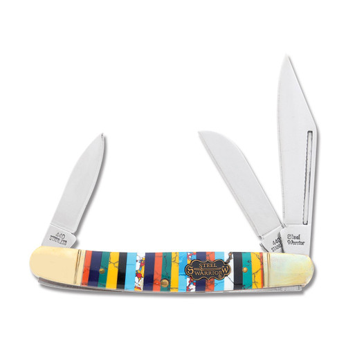 Frost Steel Warrior Multi-Stone Stockman Folding Knife FRSW112TQT