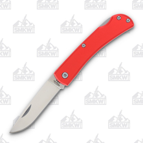 Bear & Son Small Farmhand Lock Back Knife Red Aluminum