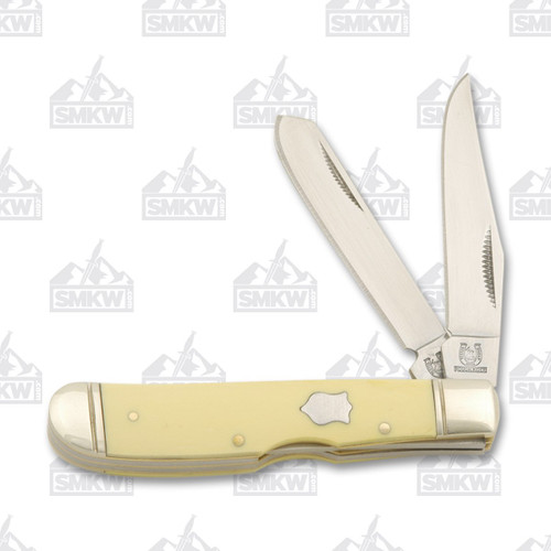 Rough Ryder Yellow Mini Trapper Lockback Folding Knife RR945