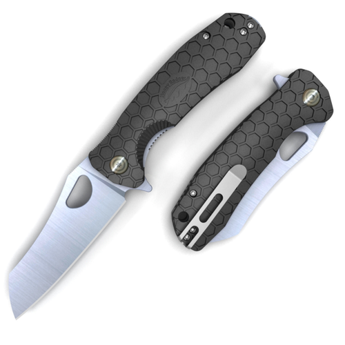 Honey Badger Medium Wharncleaver Folding Knife Black 14C28N