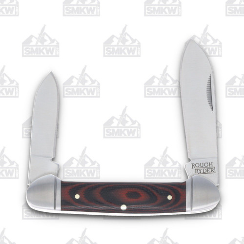 Rough Ryder Black and Red G-10 Canoe Folding Knife