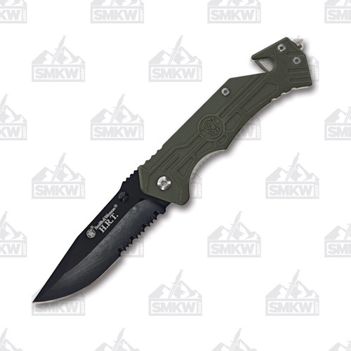 Smith & Wesson Clip Point Folding Knife with Glass Breaker