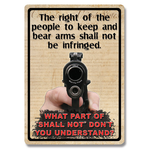 The Right To Keep and Bear Arms Tin Sign