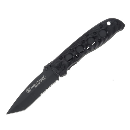 Smith & Wesson Extreme OPS Gray 3.25in Partially Serrated Gray Tanto SWCK5TBS
