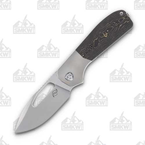 Liong Mah Design Field Duty 3.5 Folding Knife (Gold FatCarbon)