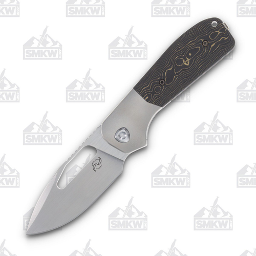Liong Mah Design Field Duty 3.5 Folding Knife (Gold FatCarbon) LMFD35HRCGCF