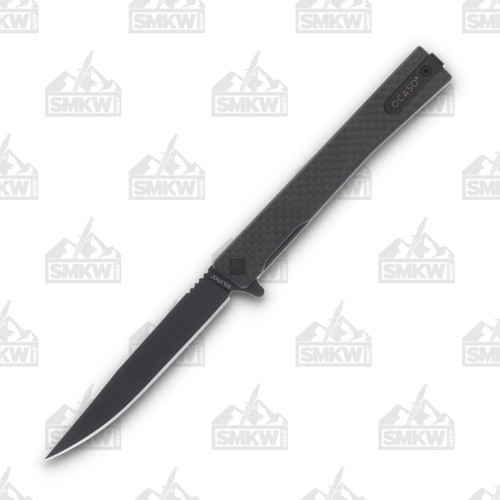 Ocaso Knives Solstice Demko Linerlock Folding Knife (Black  Carbon Fiber)