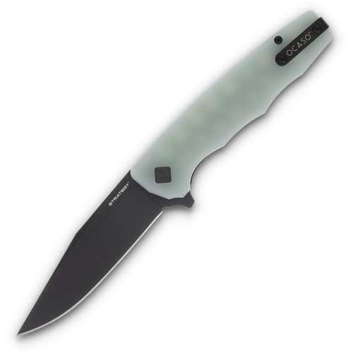 Ocaso Knives Strategy FLIPPER Black Jade CLIP POINT