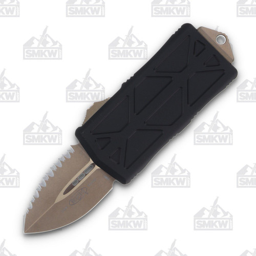 Microtech Exocet Out-the-Front Automatic Knife (D/E Bronze F/S | Black)