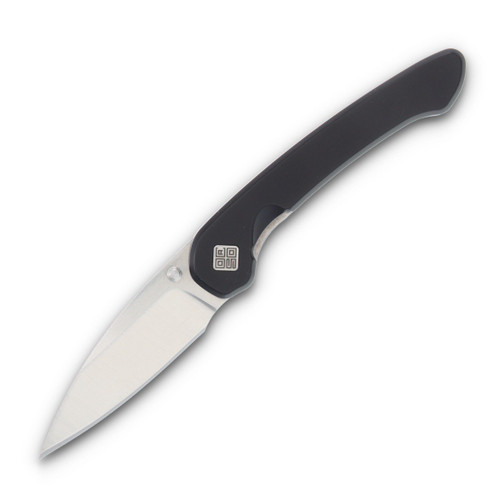 Ocaso Knives Seaton Large Folding Knife 2.75 Inch Plain Satin Leaf Open 1