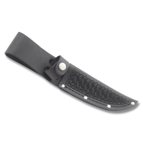Basket Weave Leather Fixed Blade Knife Sheath Black 1
