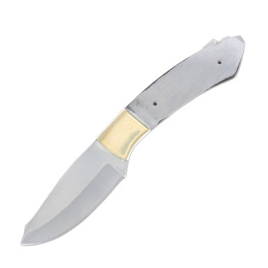 Blade Blank Brass Guard 6.5" SS Drop Point