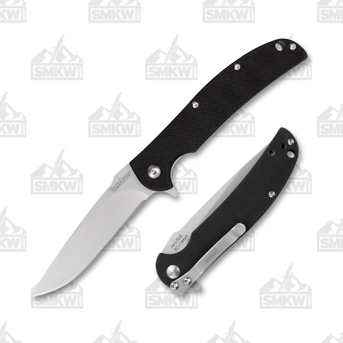 Kershaw Chill Folding Knife Black G10 2.1in Plain Drop Point Blade