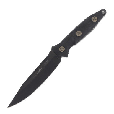 Microtech SOCOM Alpha Signature Series Fixed Blade Knife (S/E Black DLC | Carbon Fiber)