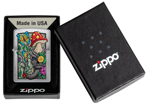 Zippo 200 Freaky Nature Design Mushroom Butterfly