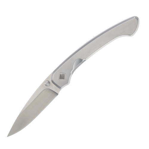 Ocaso Knives Seaton Mini Linerlock Folding Knife Satin  Silver
