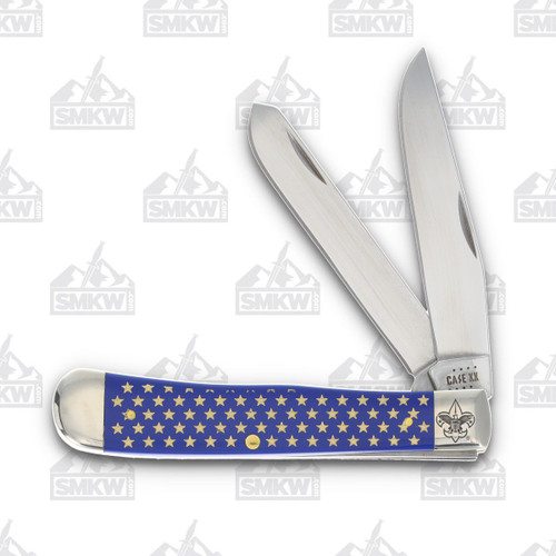 Case Boy Scouts of America Blue Synthetic Star Trapper Folding Knife