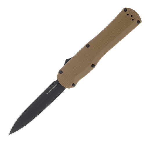 Benchmade 3400BK-2 Autocrat Out-the-Front Knife Automatic Knife (Black D/E | Coyote Brown G-10) AUBM3400BK2