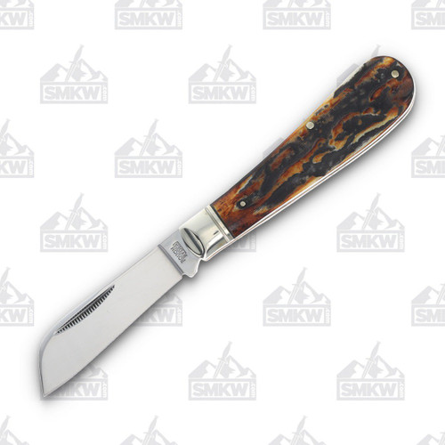Rough Ryder Classic Cinnamon Bone Stag Half Hawk Folding Knife