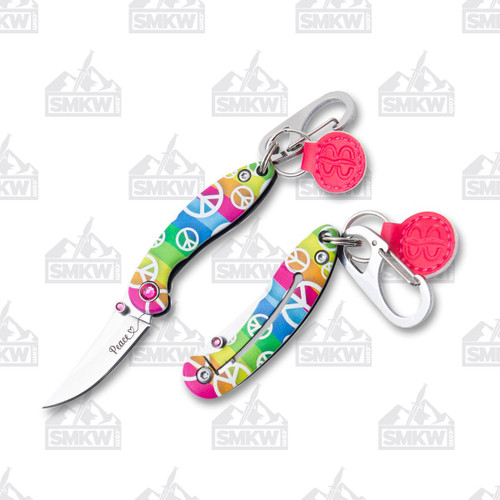 Brighten Blades Keychain Knife Peace Clam Pack